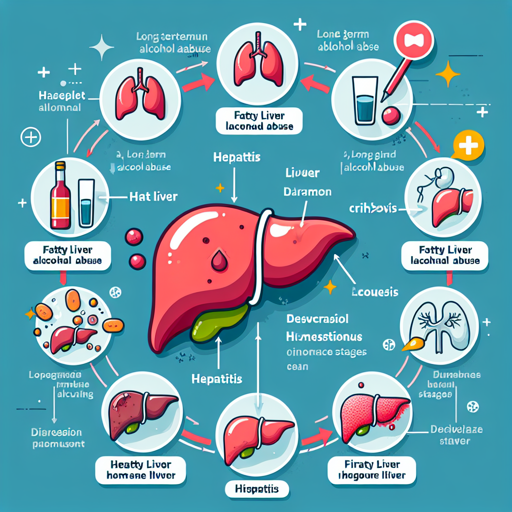 Can long-term alcohol abuse cause liver damage?