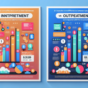 How do costs compare between inpatient and outpatient addiction treatment?