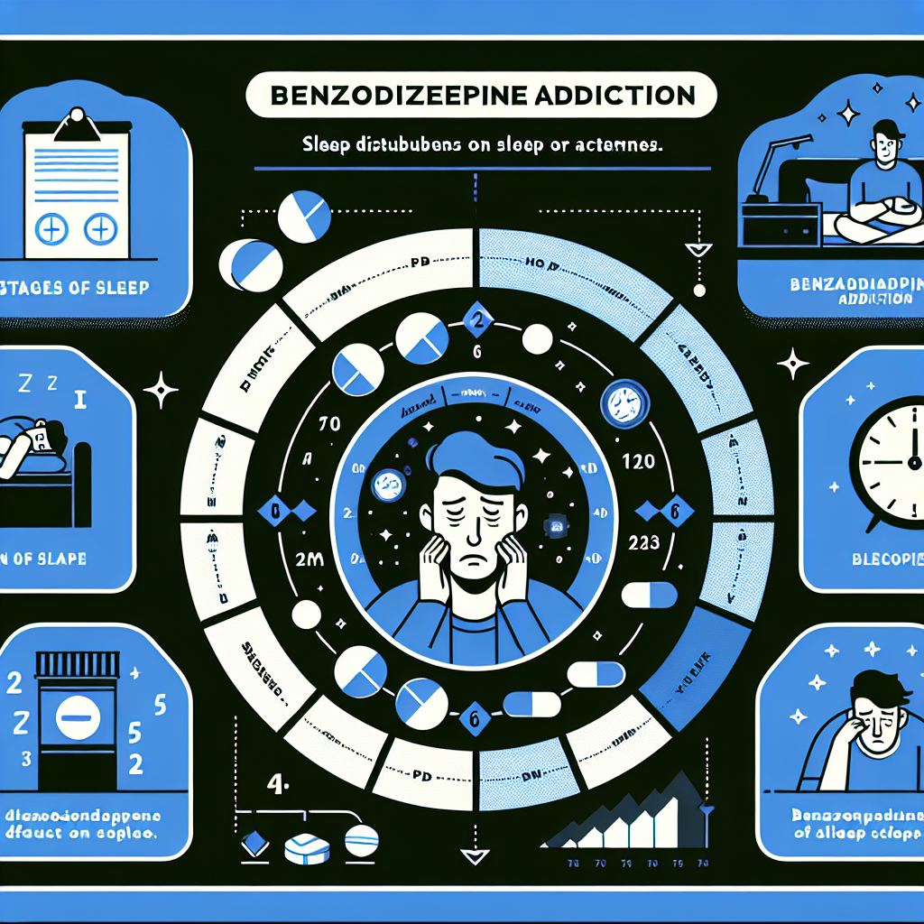 How does addiction to benzodiazepines affect sleep patterns?