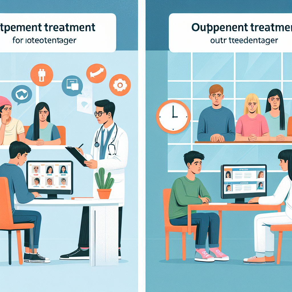 How do inpatient and outpatient treatments compare for adolescent addiction recovery?