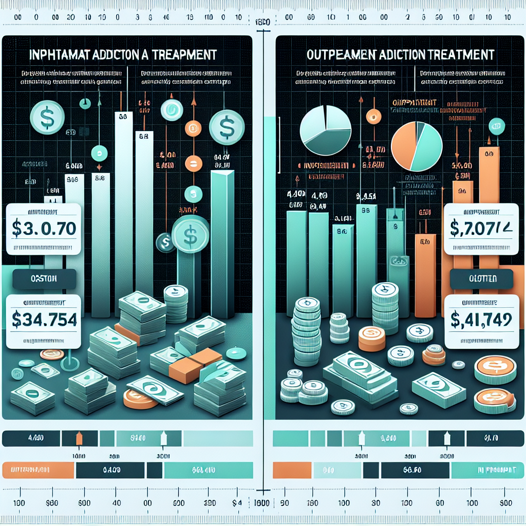 How do costs compare between inpatient and outpatient addiction treatment?