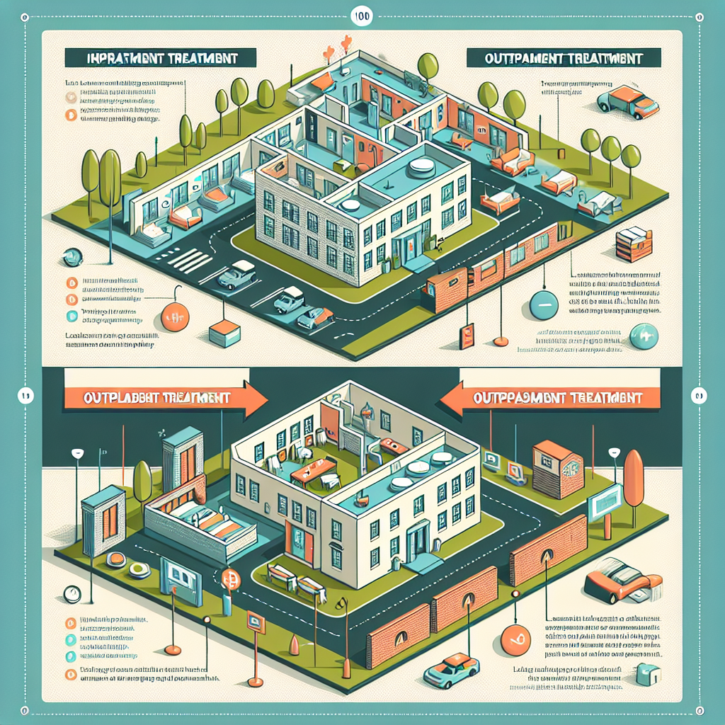 What are the differences between inpatient and outpatient addiction treatment?