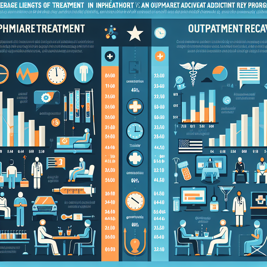 How does the duration of treatment differ between inpatient and outpatient addiction recovery?